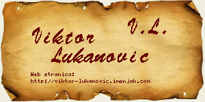 Viktor Lukanović vizit kartica